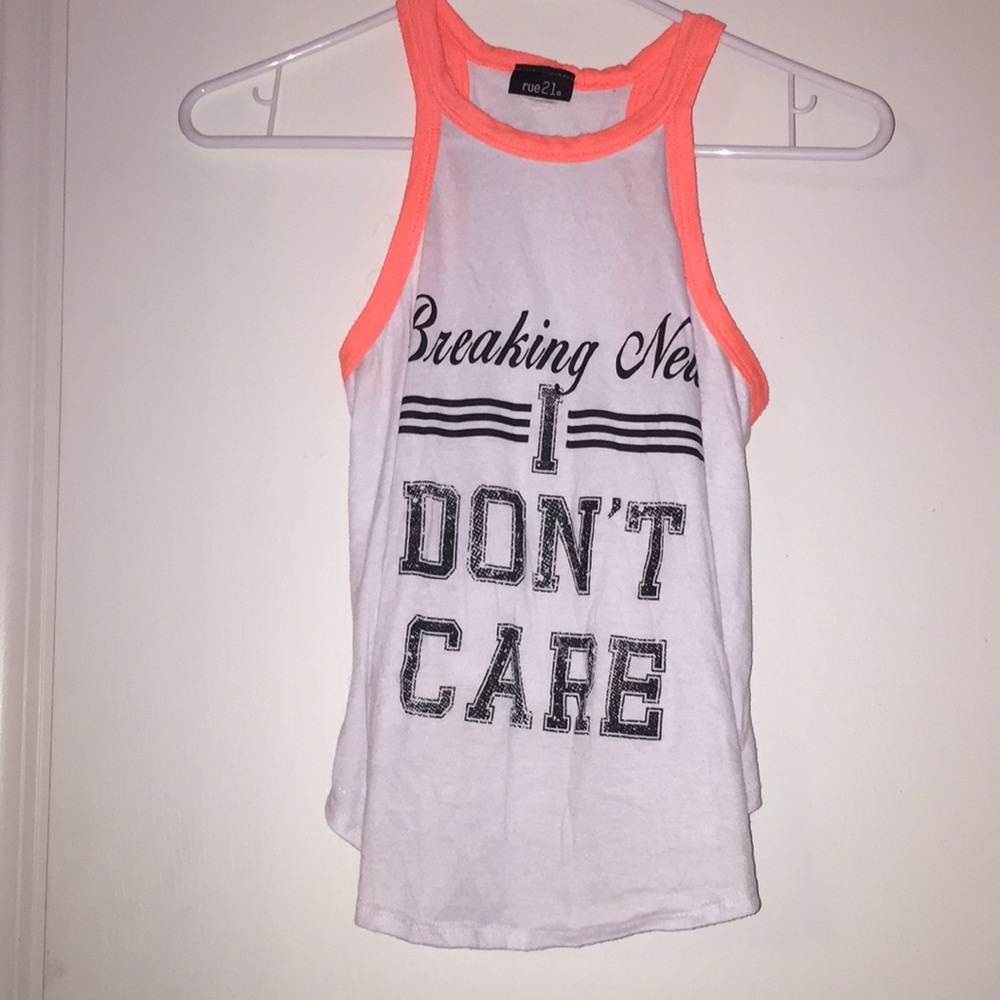 Pink and white halter top